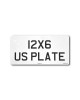12 X 6 US PLATE
